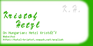 kristof hetzl business card